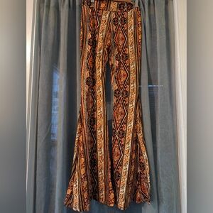 Bohemian Patterned Wide-Leg Pants (3 Pair)